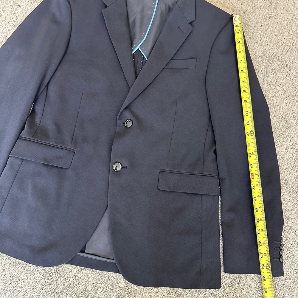 ZARA Traveler Blazer Mens 40 Navy Blue Bistretch Quick Dry Made to Move - Picture 11 of 13
